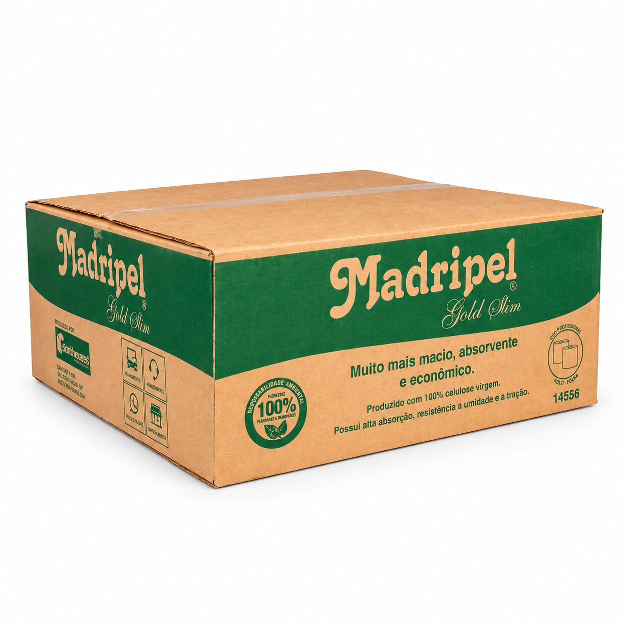 Papel higiÃªnico Madripel Gold Slim 500m em fundo branco-1.png